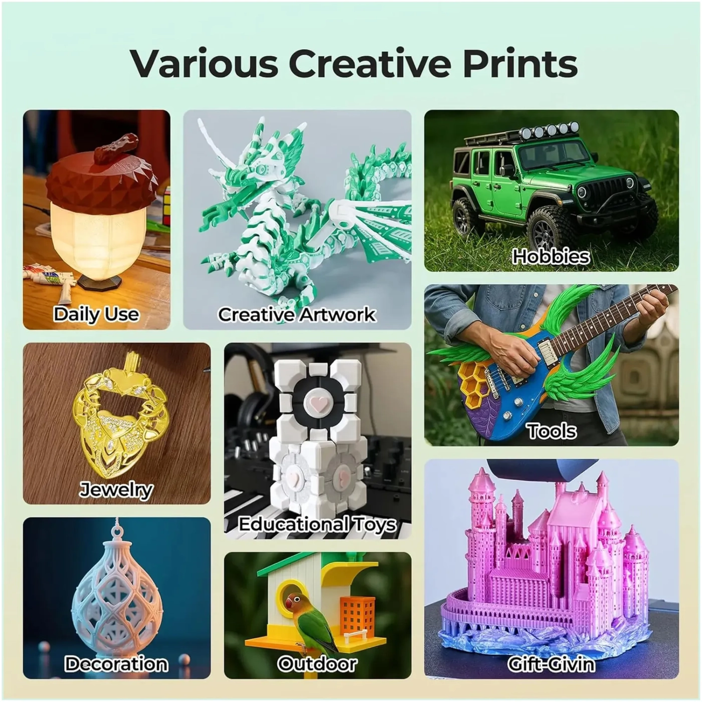Купити Ultra PLA Filament (пластик) для 3D принтера Creality Soleyin 1кг, 1.75мм, ананасово-жовтий (3301010506) - фото 8