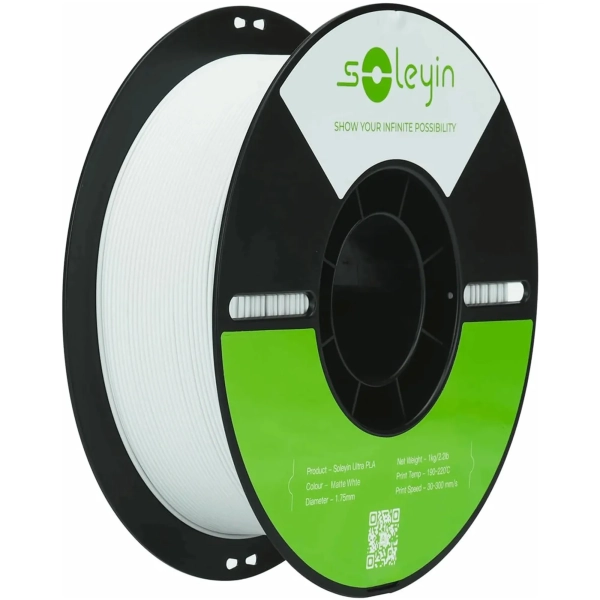 Купити Ultra PLA Filament (пластик) для 3D принтера Creality Soleyin 1кг, 1.75мм, білий (3301010505) - фото 1
