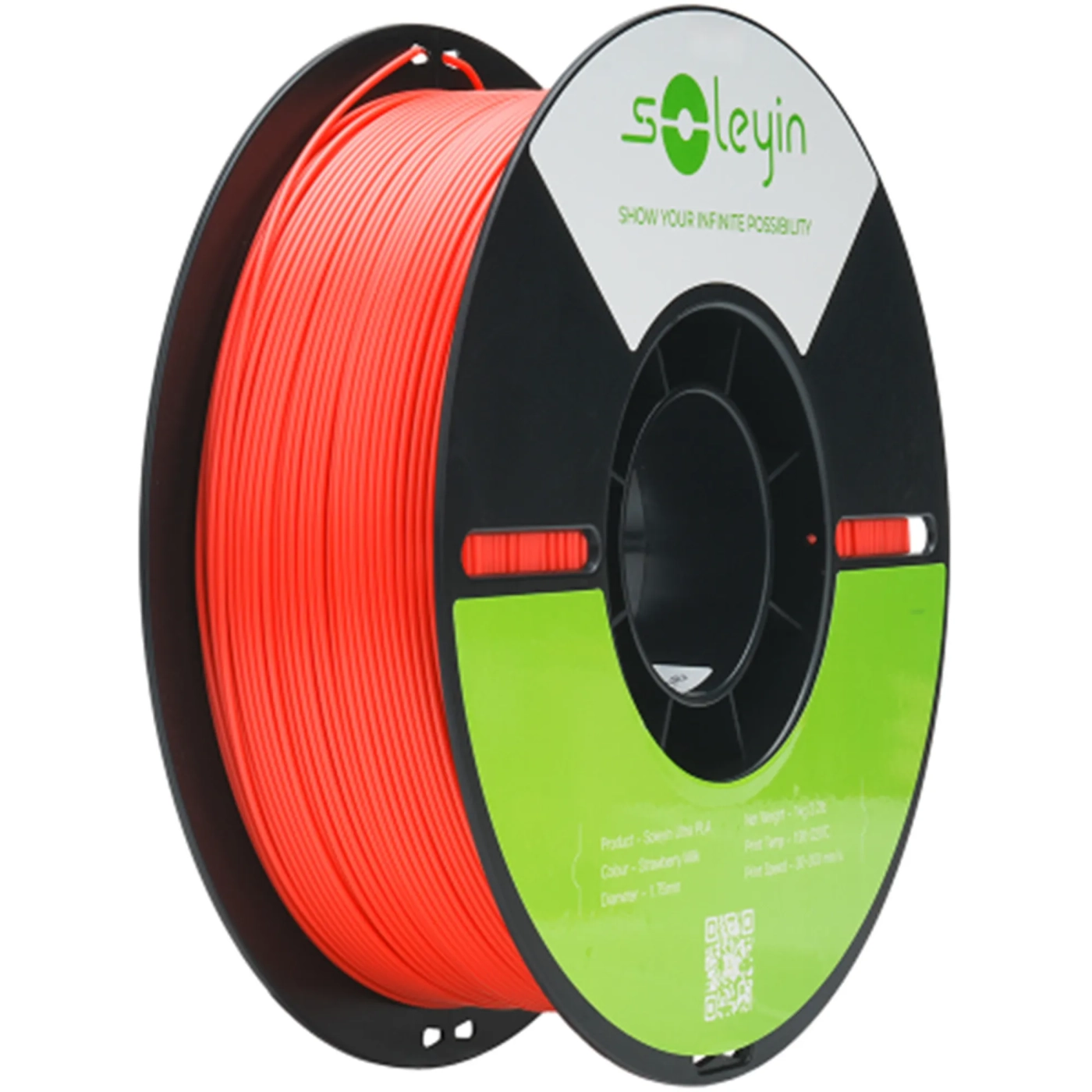 Купить Ultra PLA Filament (пластик) для 3D принтера Creality Soleyin 1кг, 1.75мм, клубнично-молочный (3301010510) - фото 1