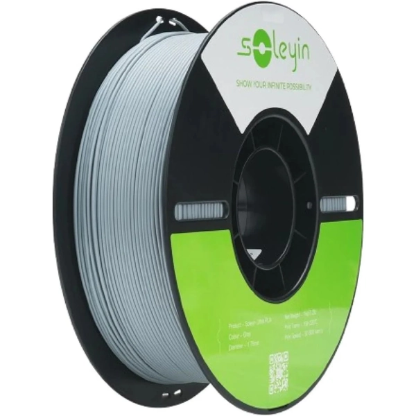 Купити Ultra PLA Filament (пластик) для 3D принтера Creality Soleyin 1кг, 1.75мм, сірий (3301010501) - фото 1