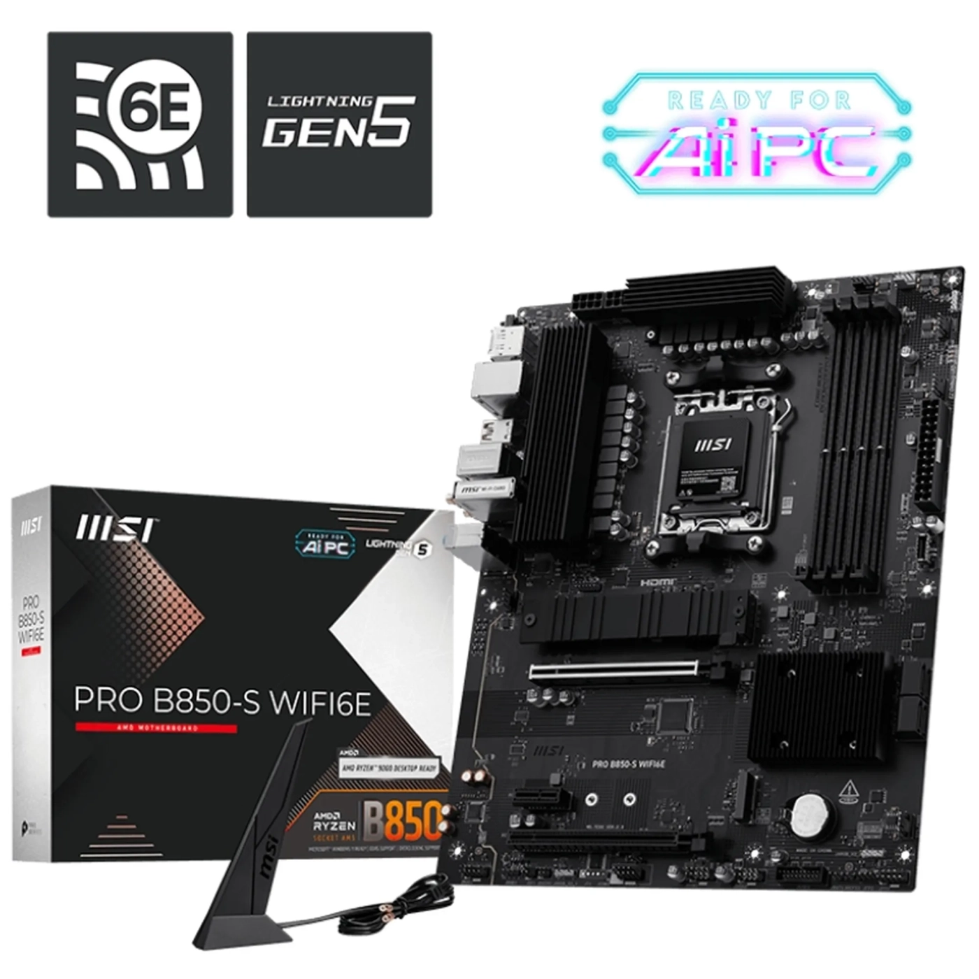 Купити Материнська плата MSI Pro B850-S WiFi6E - фото 5