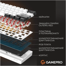 Купити Клавіатура GamePro Genesis Infinity Outemu Swith RGB USB-C (MK130BW) - фото 8