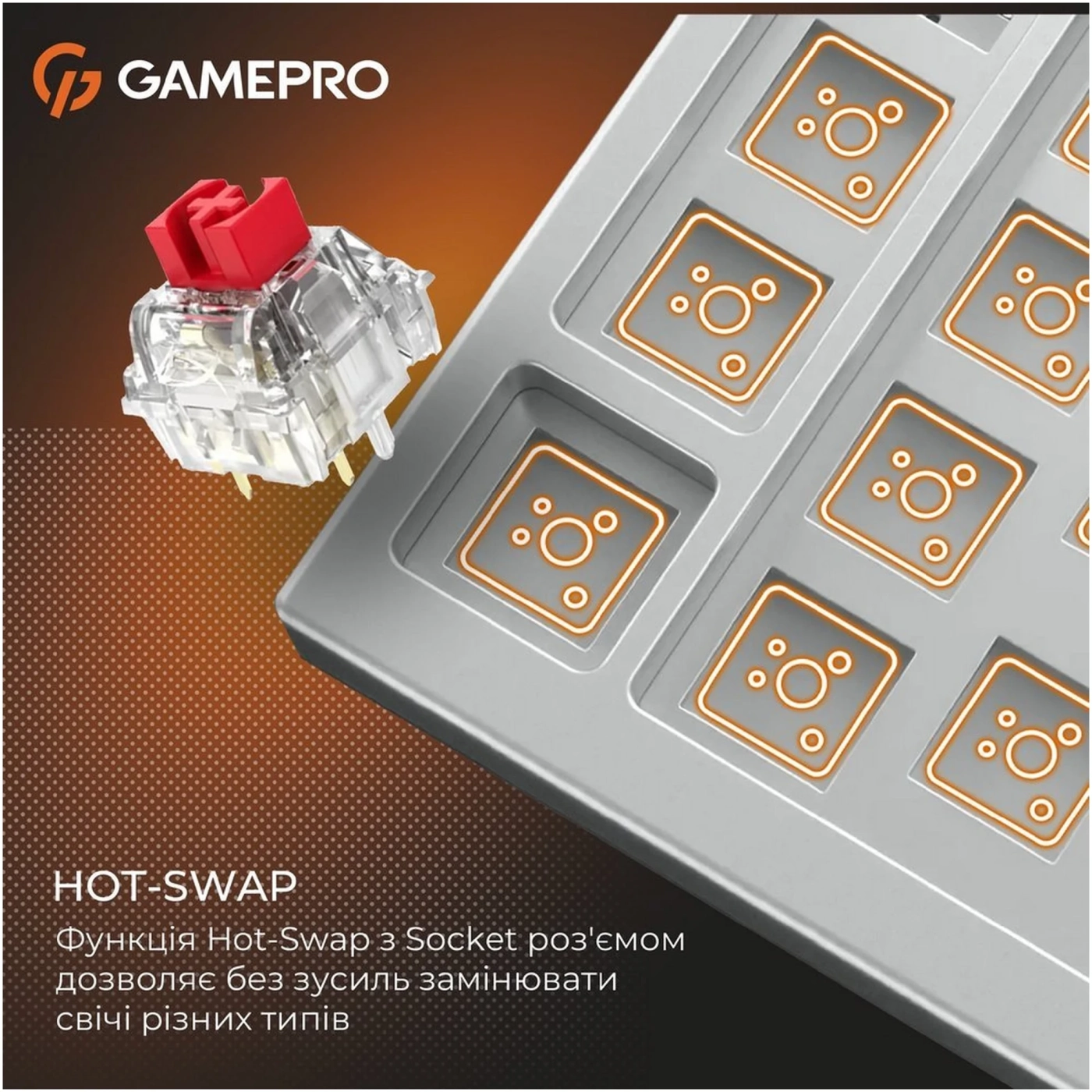 Купити Клавіатура GamePro Genesis Silverlight USB-C (MK116) - фото 10