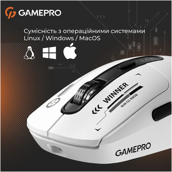 Купити Мишка GamePro Genesis Winner Wireless/Bluetooth/USB White (GM079W) - фото 7