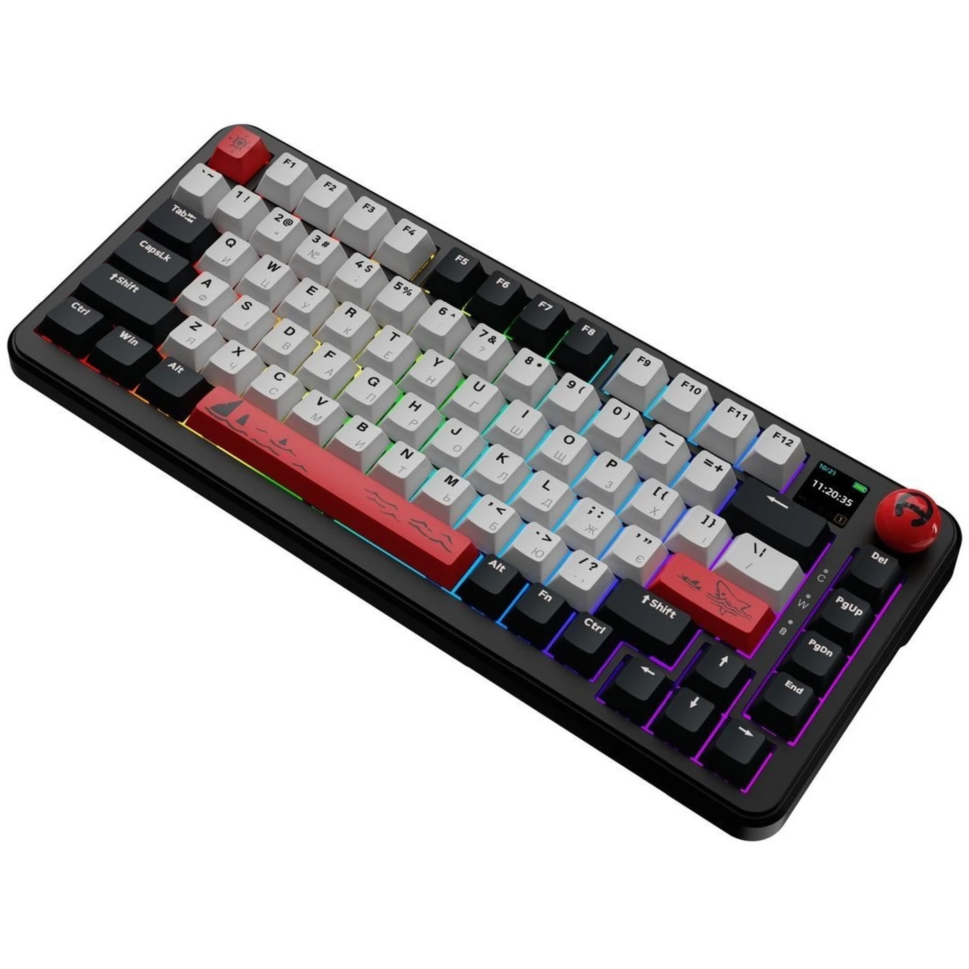Купити Клавіатура Ajazz AK820 MAX RGB Avocado Switch Wireless With Screen (AK820MAX-AS-BG) Black - фото 6