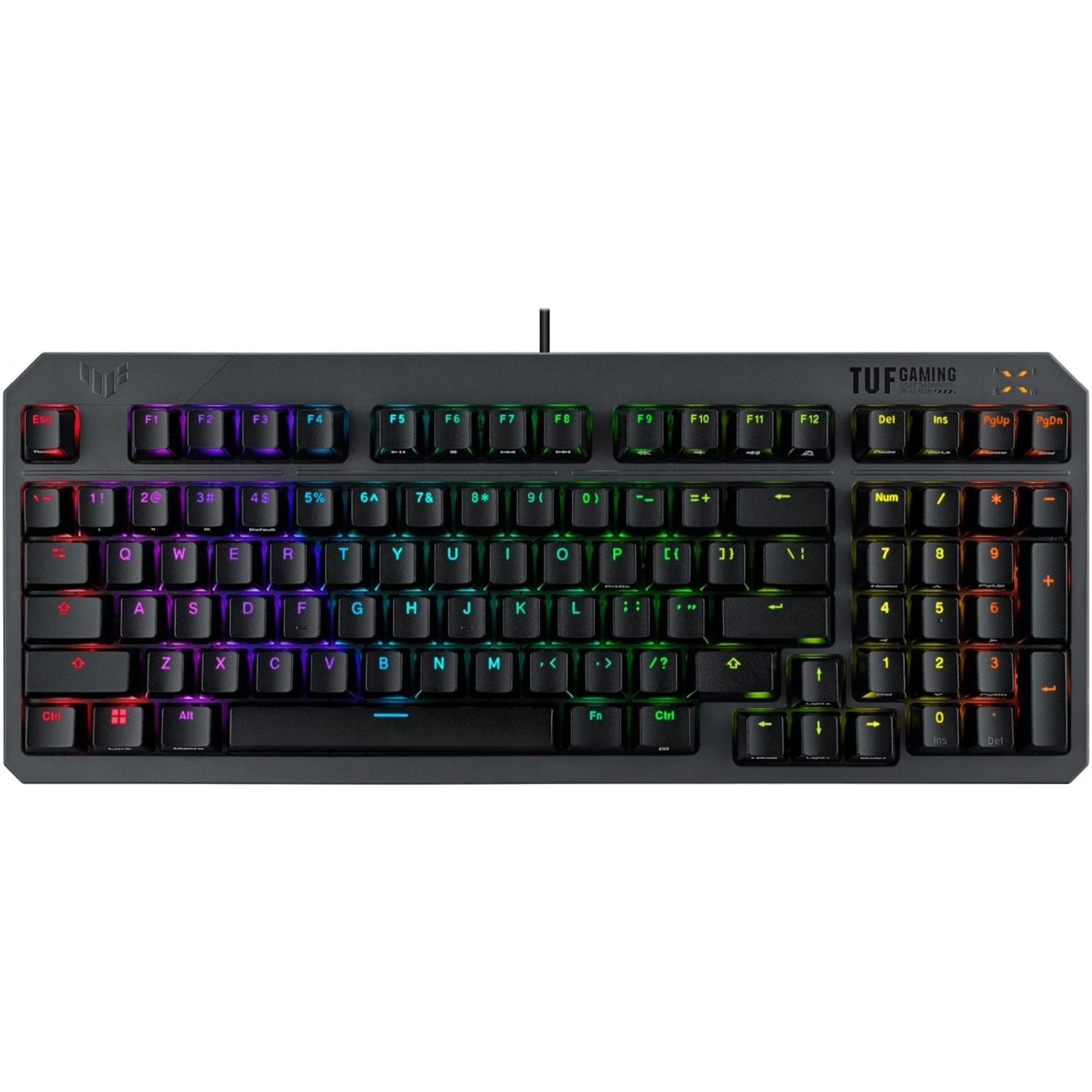 Купить Клавиатура ASUS TUF Gaming K3 Gen II Opti-Mech RGB Red Switches Black (90MP0390-BKMA00) - фото 1