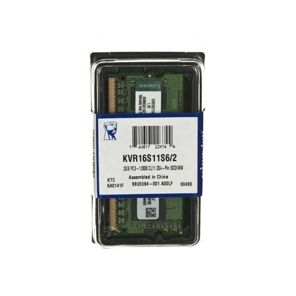 Купить Модуль памяти Kingston DDR3-1600 SODIMM 2GB (KVR16S11S6/2) - фото 2