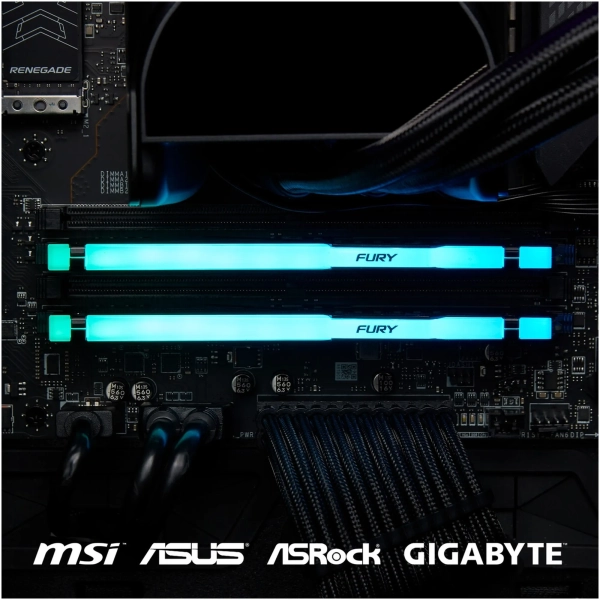Купить Модуль памяти Kingston FURY Beast RGB AM5 DDR5-5600 128GB KIT (2x64GB) (KF556C36BBEAK2-128) - фото 13
