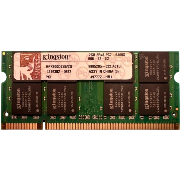 Купить Уценка Модуль памяти Kingston DDR2-800 SODIMM 2GB (RAQMK7FK1XR257) - фото 1