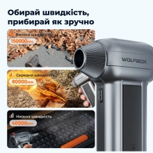 Купити Акумуляторний туброкомпресор (повітродувка) Wolfbox MegaFlow 100 (MF100) - фото 4