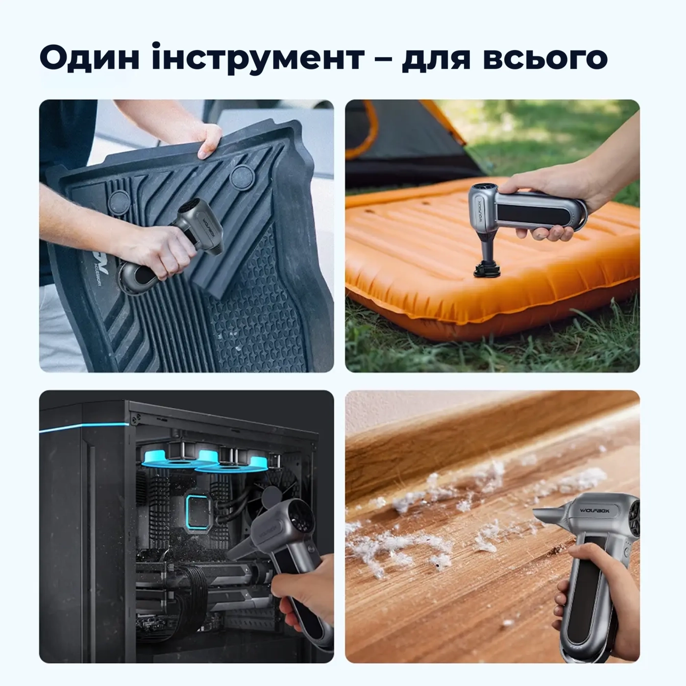 Купити Акумуляторний туброкомпресор (повітродувка) Wolfbox MegaFlow 100 (MF100) - фото 5