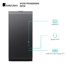Купити Корпус JONSBO U4 Pro MESH Black - фото 3