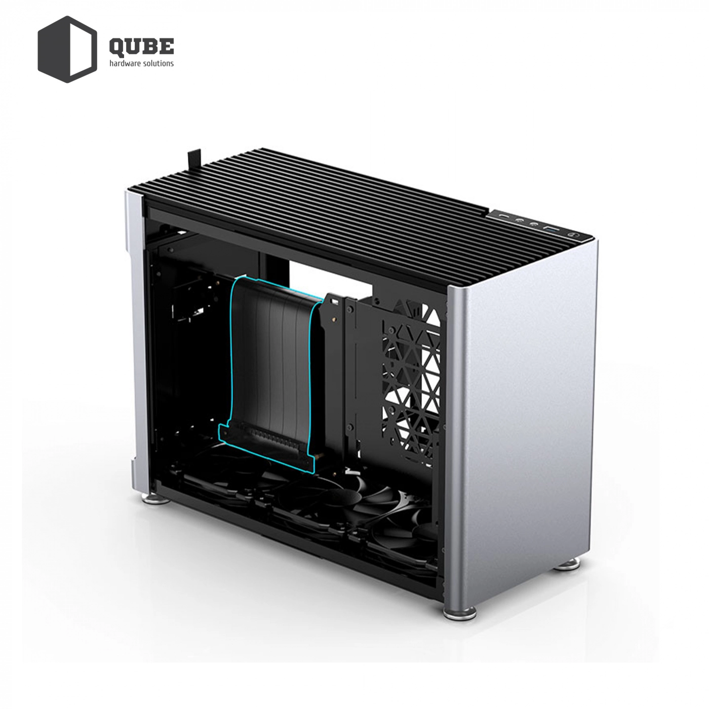 Купити Корпус QUBE i100 Pro Tempered glass Silver (i100-G_Silver) - фото 10