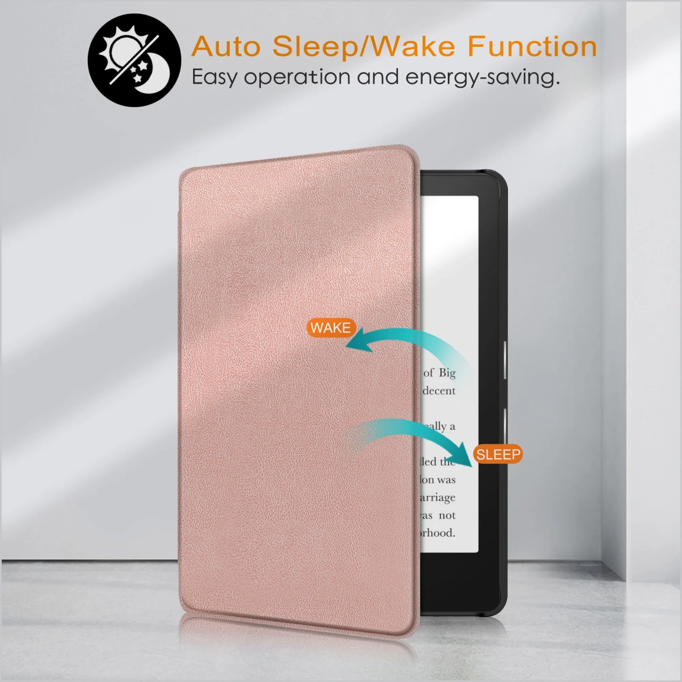 Купить Обложка Armorstandart Leather Case для Amazon Kindle Paperwhite 11th Gen 2021 Rose Gold (ARM60755) - фото 6