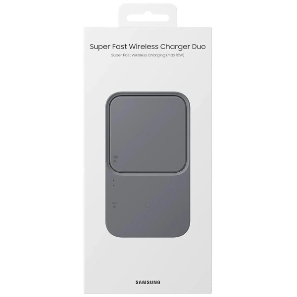 Купить Беспроводное зарядное устройство Samsung Duo EP-P5400 15W (с СЗУ) Dark Grey (EP-P5400TBEGEU) - фото 8