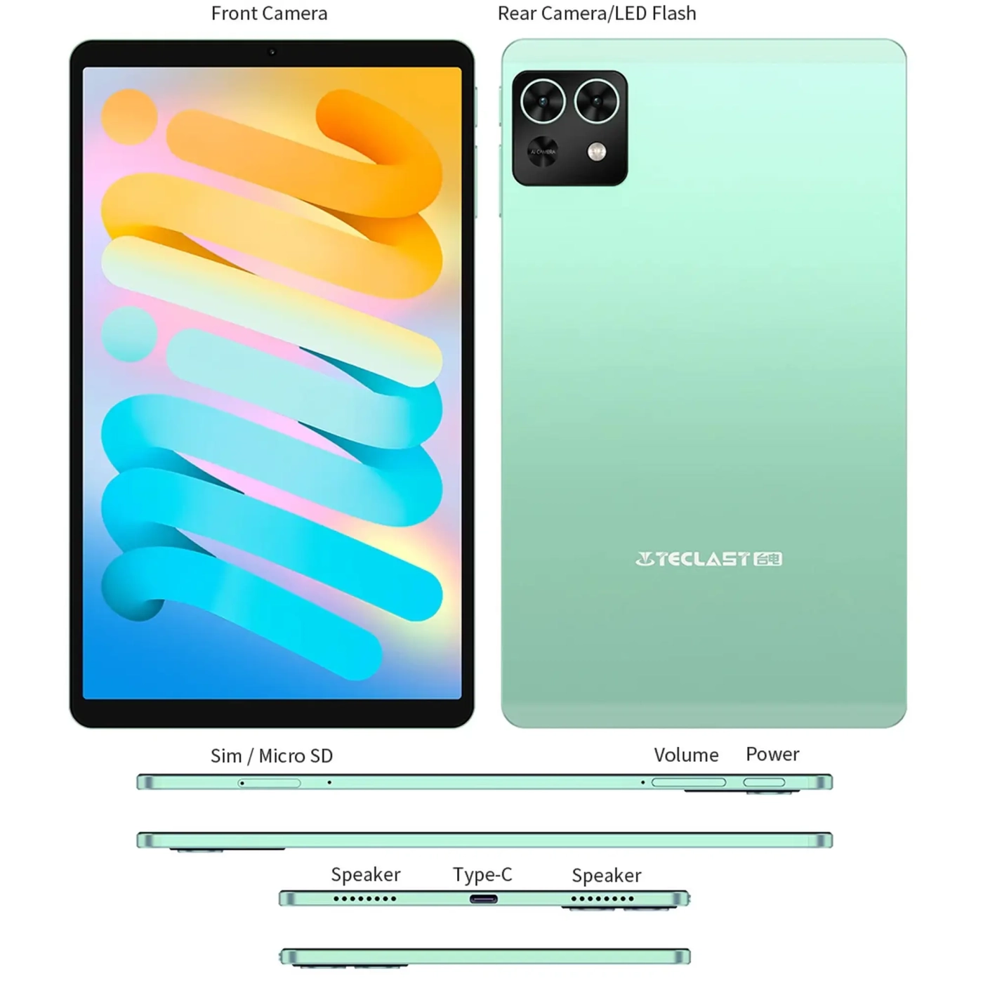 Купити Планшет Teclast M50 Mini 6/128GB Tea Green (6940709687055) - фото 7