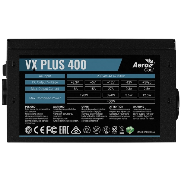 Купить Уценка Блок питания Aerocool VX PLUS 400 400W (SNNVS40AEB19B0044) - фото 2