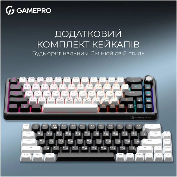 Купить Клавиатура GamePro Asgard Valhalla QLAB Orange Switch RGB Wireless/Bluetooth/USB-C (MK210B Pro) - фото 9