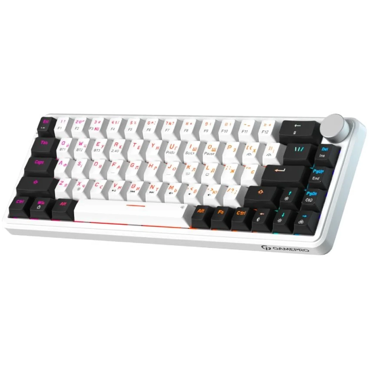 Купити Клавіатура GamePro Asgard Valhalla QLAB Orange Switch RGB Wireless/Bluetooth/USB-C (MK210W Pro) - фото 3
