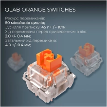 Купити Клавіатура GamePro Asgard Valhalla QLAB Orange Switch RGB Wireless/Bluetooth/USB-C (MK160B Pro) - фото 7