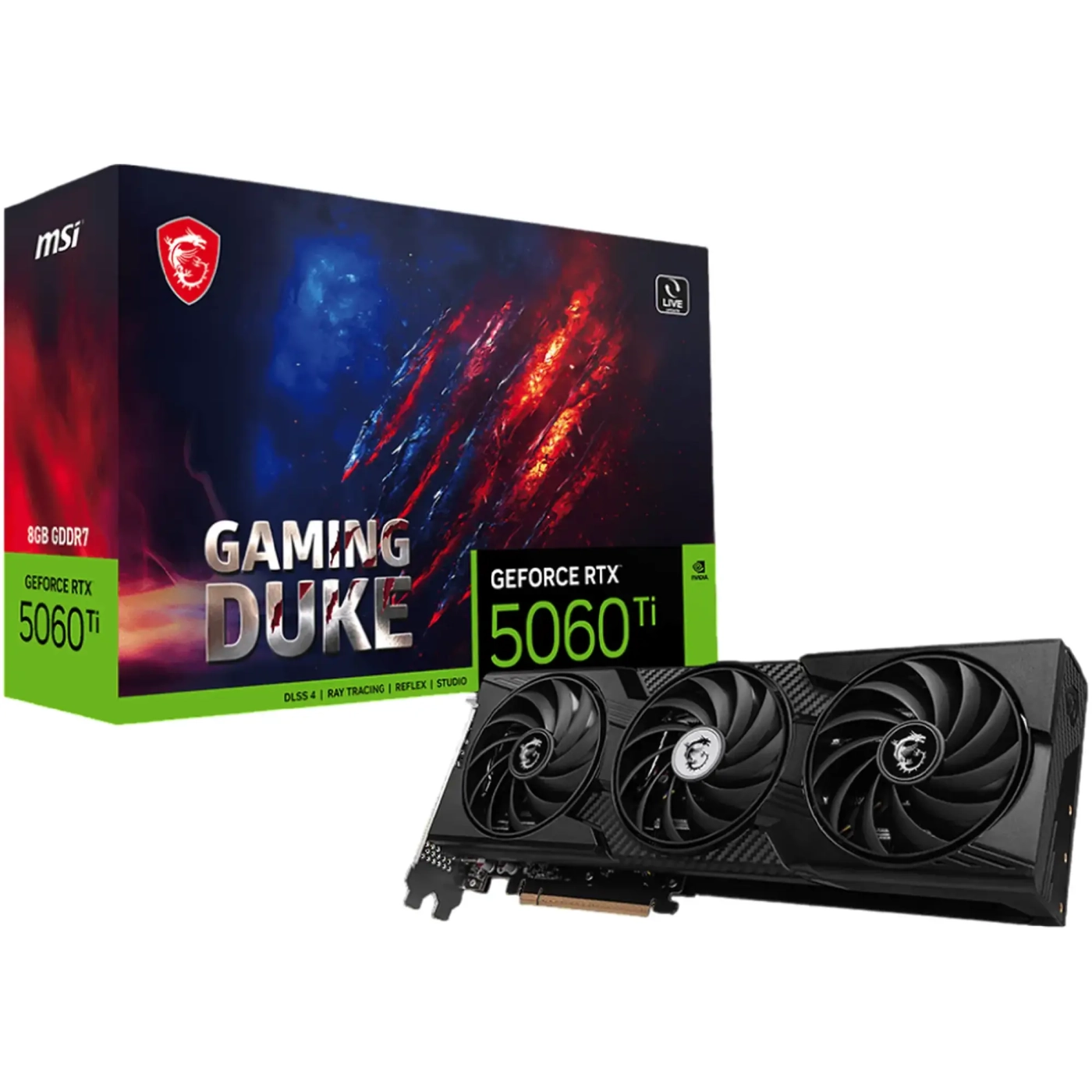 Купити Відеокарта MSI Nvidia GeForce RTX 5060 Ti GAMING DUKE 3X 8G (G506T-8D3) - фото 1