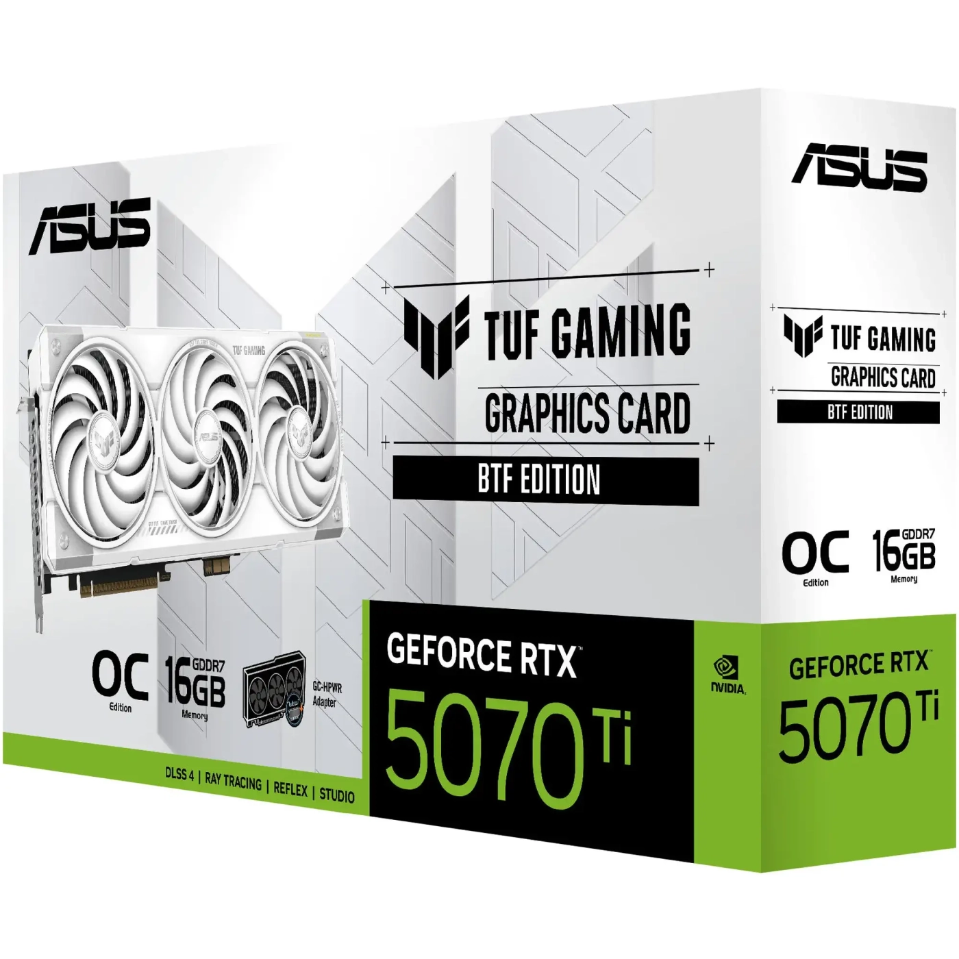 Купить Видеокарта ASUS Nvidia GeForce RTX 5070TI TUF BTF WHITE OC 16GB GDDR7 (TUF-RTX5070TI-O16G-BTF-WHITE) - фото 3
