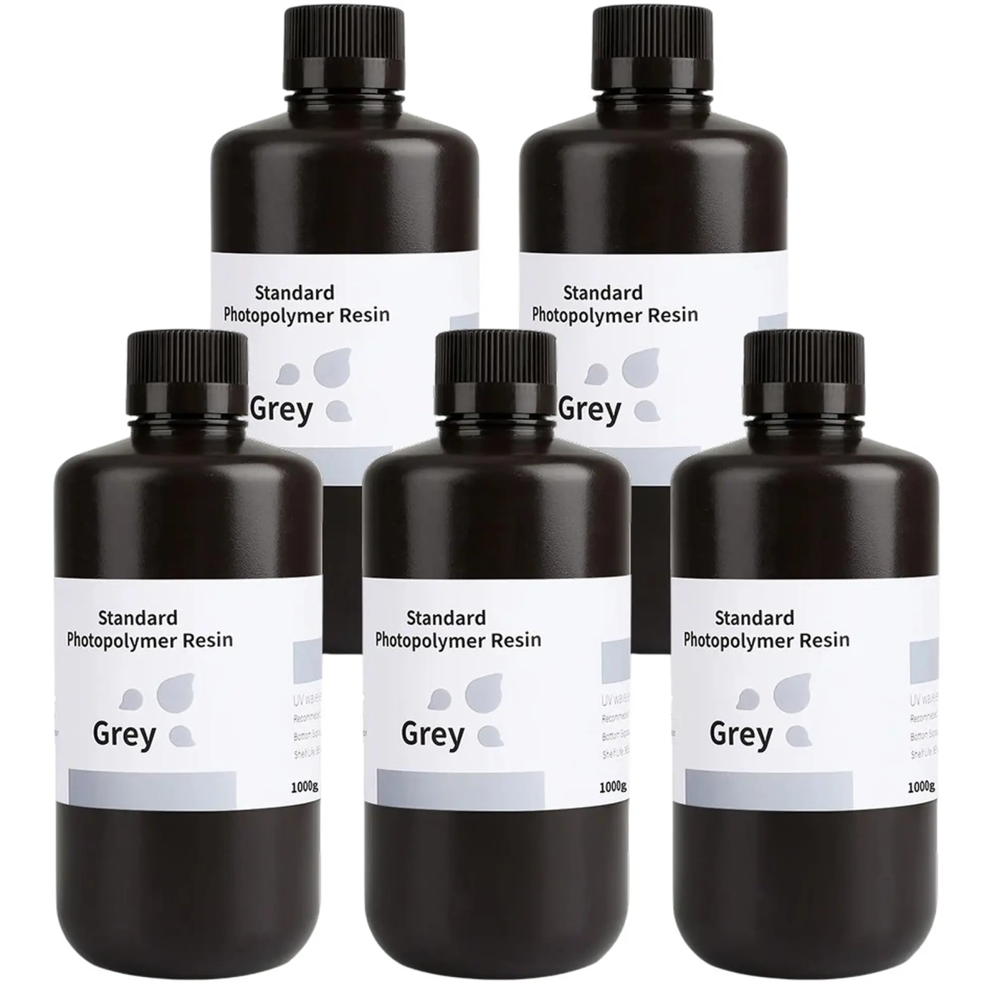 Купити Фотополімерна смола ELEGOO Standard Resin 5кг, сірий (50.103.0001) - фото 1