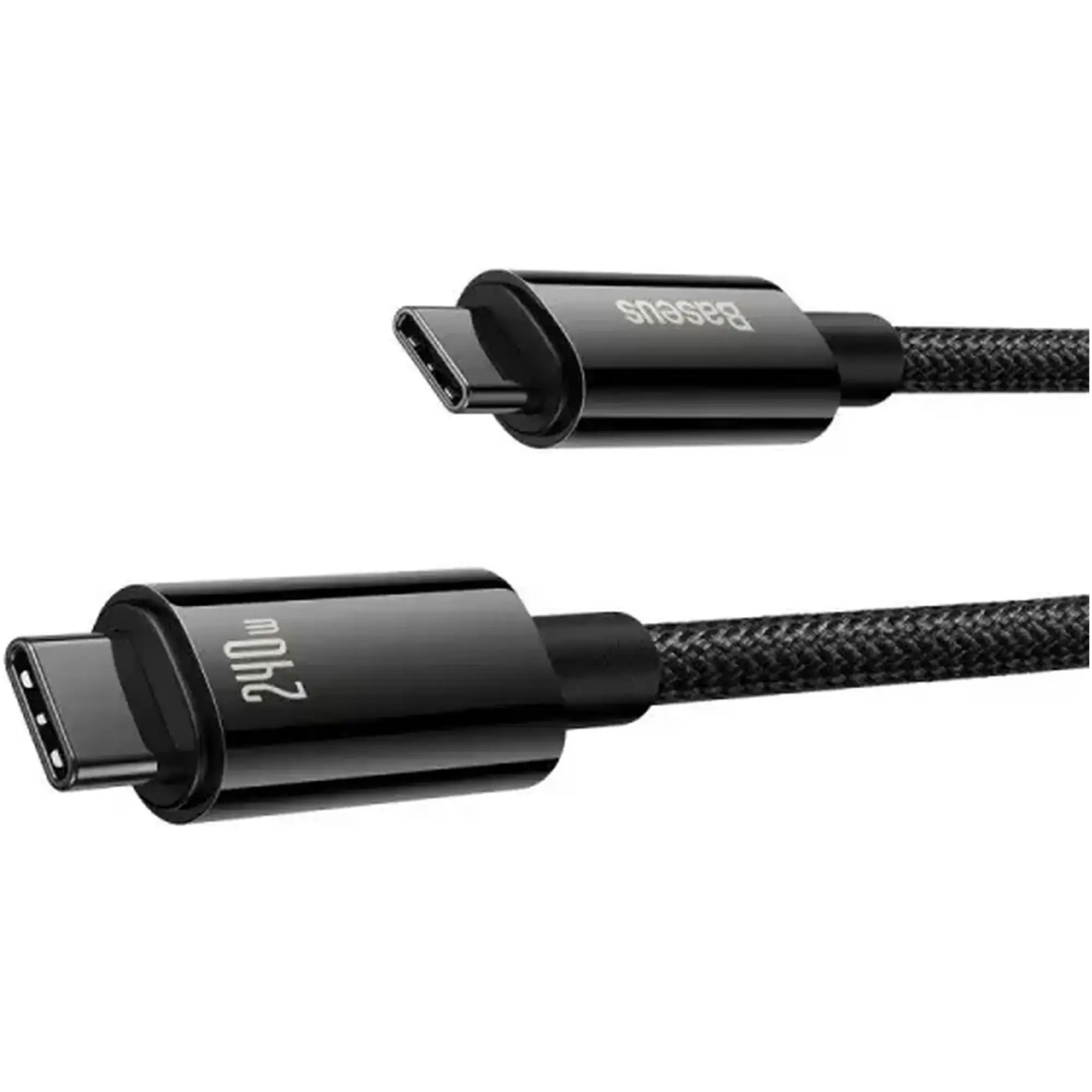 Купить Кабель Baseus Tungsten Gold Fast Charging Data Cable Type-C to Type-C 240W 1m Black (CAWJ040001) - фото 2
