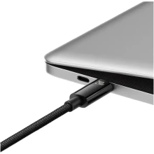 Купить Кабель Baseus Tungsten Gold Fast Charging Data Cable Type-C to Type-C 240W 1m Black (CAWJ040001) - фото 4