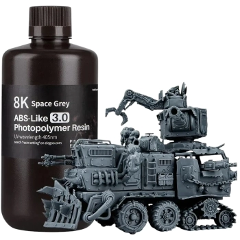 Купити Фотополімерна смола ELEGOO ABS-Like 3.0 8k 1кг, космічно-сіра (50.103.0221) - фото 1