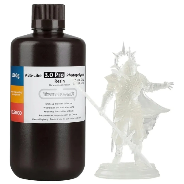 Купити Фотополімерна смола ELEGOO ABS-Like 3.0 Pro Resin 1 кг, напівпрозора (50.103.0251) - фото 1