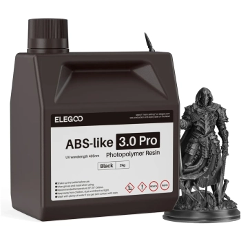 Купить Фотополимерная смола ELEGOO ABS-Like 3.0 Pro Resin 2 кг, черная (50.103.0234) - фото 1