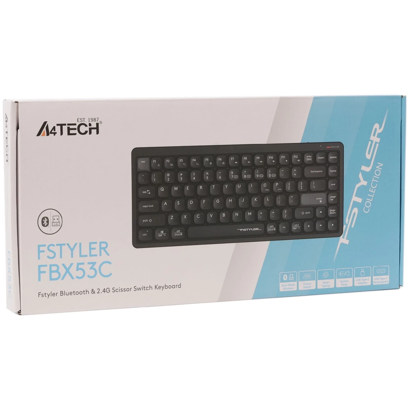 Купити Клавіатура A4Tech Fstyler FBX53C Black - фото 8