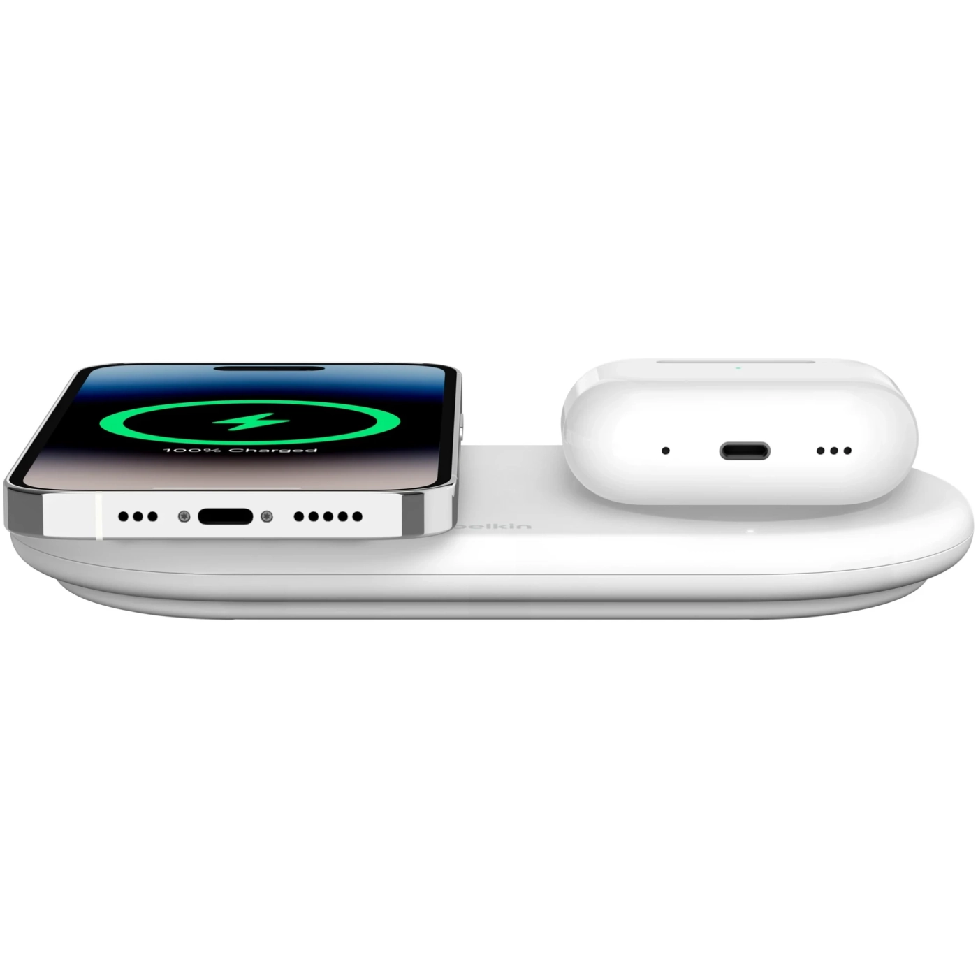Купить Беспроводное зарядное устройство Belkin 2в1 15Вт Pad Qi2 White (WIZ021VFWH) - фото 3