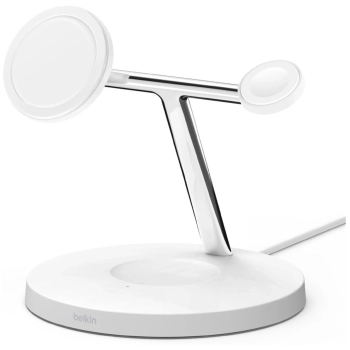 Купить Беспроводное зарядное устройство Belkin 3в1 MagSafe White (WIZ017VFWH) - фото 1