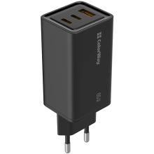 Купить Зарядное устройство ColorWay 2USB-C+USB 65W GaN3 Pro Black (CW-CHS039PD-BK) - фото 2
