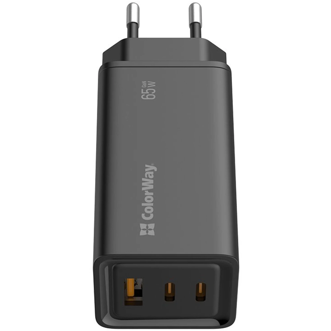 Купить Зарядное устройство ColorWay 2USB-C+USB 65W GaN3 Pro Black (CW-CHS039PD-BK) - фото 4