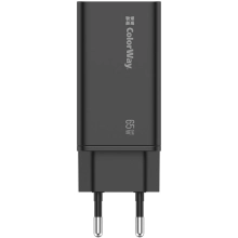 Купить Зарядное устройство ColorWay 2USB-C+USB 65W GaN3 Pro Black (CW-CHS039PD-BK) - фото 7