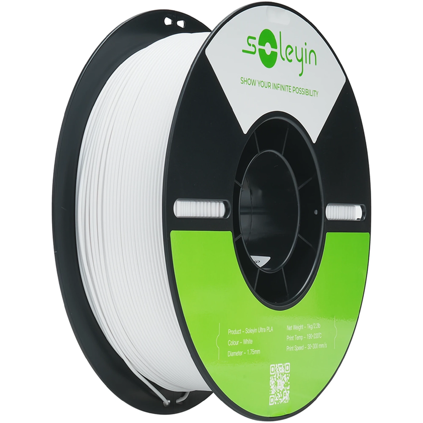 Купить ULTRA PLA Filament (пластик) для 3D принтера Soleyin 1кг, 1.75мм, белый (3301010609) - фото 1