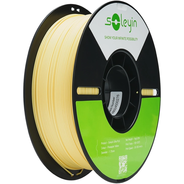 Купить ULTRA PLA Filament (пластик) для 3D принтера Soleyin 1кг, 1.75мм, ананасово-желтый (3301010605) - фото 1