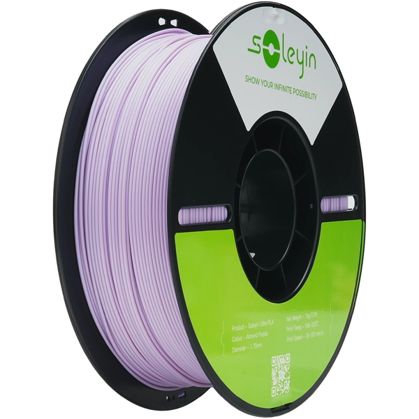 Купить ULTRA PLA Filament (пластик) для 3D принтера Soleyin 1кг, 1.75мм, миндально-фиолетовый (3301010600) - фото 1