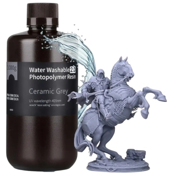 Купити Фотополімерна смола ELEGOO Water Washable Resin 2.0 1кг, серая (50.103.0198) - фото 1
