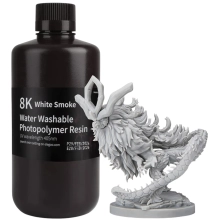 Купити Фотополимерная смола ELEGOO Water Washable Resin 8K 1кг, біла димчата (50.103.0140) - фото 1
