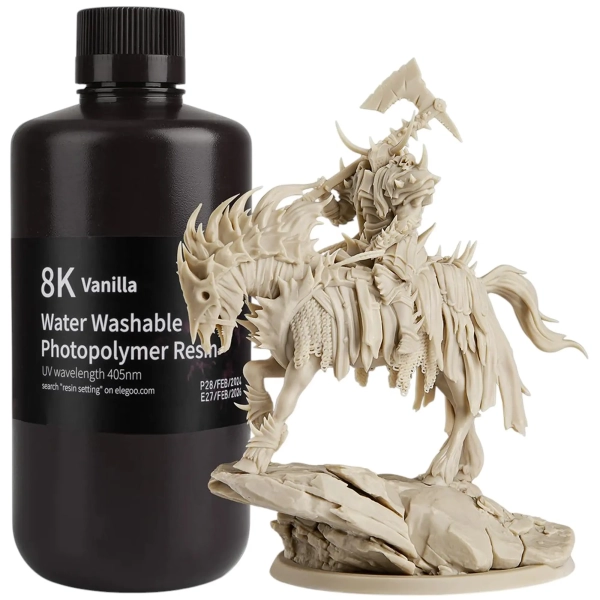 Купити Фотополимерная смола ELEGOO Water Washable Resin 8K 1кг, ванільна (50.103.0141) - фото 1