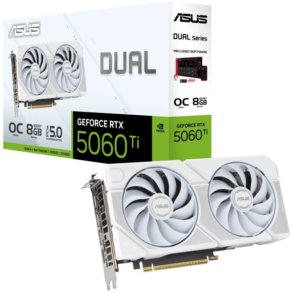 Купить Видеокарта ASUS Nvidia GeForce RTX 5060 Ti DUAL OC WHITE 8GB (DUAL-RTX5060TI-O8G-WHITE) - фото 13