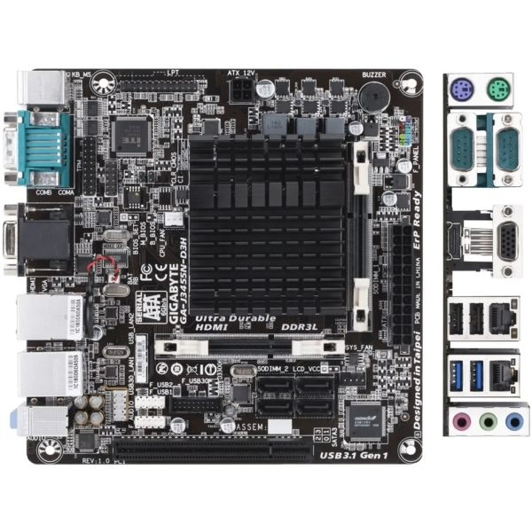 Купить Уценка Материнская плата GIGABYTE GA-J3455N-D3H (SN180960000581) - фото 1