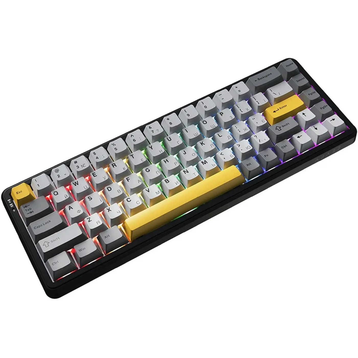 Купити Клавіатура Ajazz AK680 MAX (8+8K) RGB Magnetic Switches Wireless Black/Grey/Yellow (AK680-M-BGY-A) - фото 2