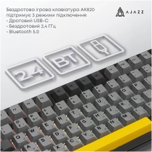 Купить Клавиатура AK820 MAX PLUS RGB Daydream Switch Wireless Black/Gray/Yellow (AK820MAX-DD-BGY) - фото 4