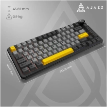 Купить Клавиатура AK820 MAX PLUS RGB Daydream Switch Wireless Black/Gray/Yellow (AK820MAX-DD-BGY) - фото 6