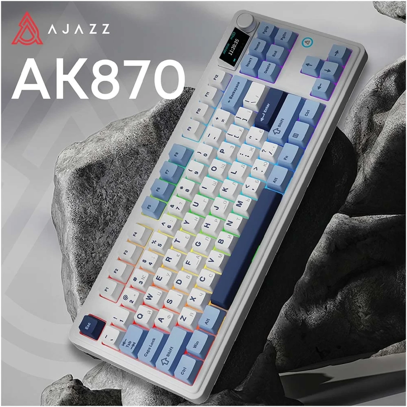 Купить Клавиатура AK870 PLUS RGB Murad Switch Wireless Blue/White/Dark (AK870-MU-BWD) - фото 3